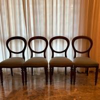 Set 4 sedie stile vittoriano (800 inglese)