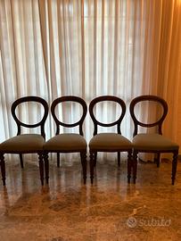 Set 4 sedie stile vittoriano (800 inglese)