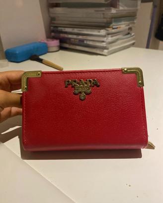 Portafoglio prada rosso