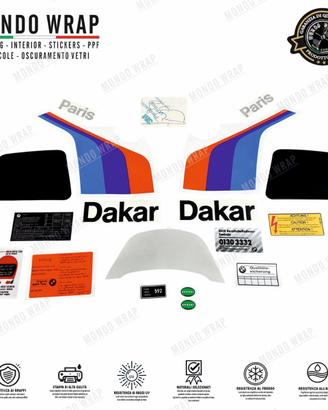 Adesivi compatibili com moto R80 GS Paris Dakar 85
