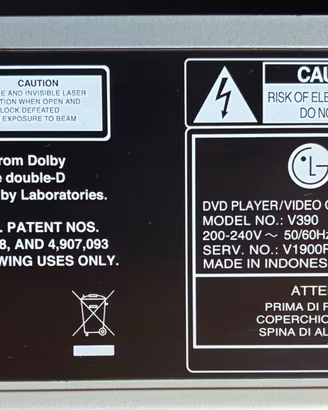 LG Combo lettore DVD e videoregistratore  VHS / TV