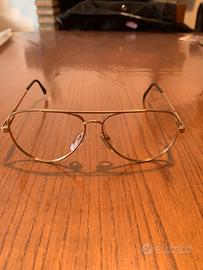 Montatura occhiali luxottica vintage gep-18k oro