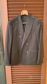 Giacca doppiopetto blu Salvatore Ferragamo.