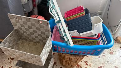 Set organizzatori casa e contenitori vari