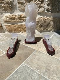 Statuette orientali  in quarzo