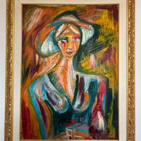 Dipinto di donna con cappello