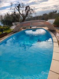 copertura piscina telescopica