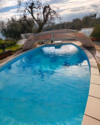 copertura piscina telescopica