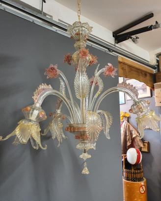 lampadario in vetro di murano 