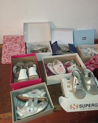 set scarpe bimba bambina n° dal 20 al 26