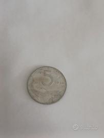 5 lire delfino del 1954