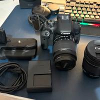 Canon 750D + 2 Obiettivi canon STM + Accessori