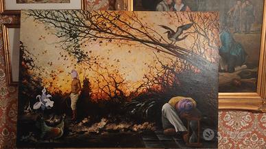 Dipinto olio su tela seconda metà del '900