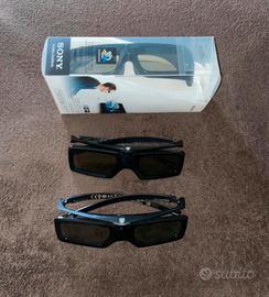 Set Occhiali 3D Sony Television New Black 3 pezzi