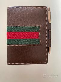 Taccuino Agenda Vintage Gucci Pelle Nastro Web