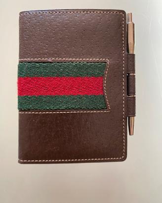 Taccuino Agenda Vintage Gucci Pelle Nastro Web