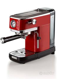 Macchina caffè cappuccino ariete 1381 metal rossa