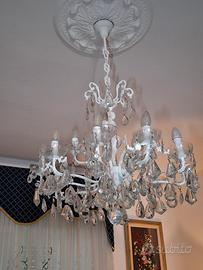 lampadario vintage rivisitato in stile shabby chic