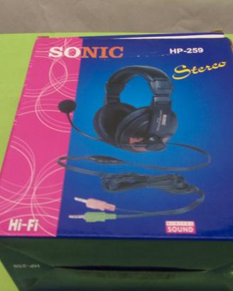 Cuffie stereo con microfono Sonic HP-259, in confe