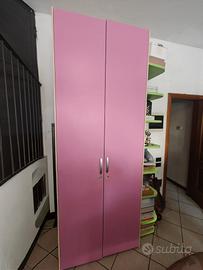 Armadio con libreria laterale per cameretta 