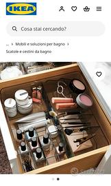 Organizer trucchi Ikea trasparente