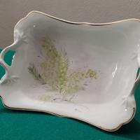 Vassoio in Porcellana Crown Arpa Vintage 