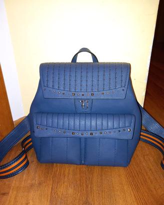Zaino Trussardi Jeans blu donna con borchie