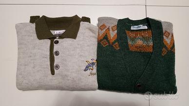 Lotto 2 maglioni vintage per bambino 7-8 anni