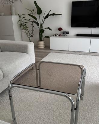 Tavolino vintage anni 70 Tubolare cromato bauhaus