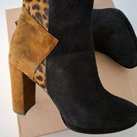 Stivaletti camoscio nero Albano 