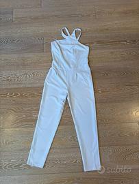 Tuta pantalone elegante bianca
