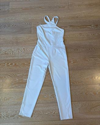 Tuta pantalone elegante bianca