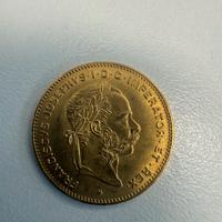 Moneta d'oro Austria 4 Fiorini / 10 Franchi 1892