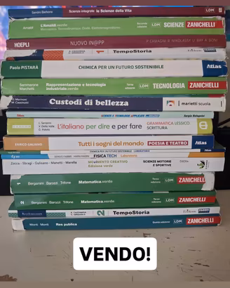 Libri scolastici di primo e secondo superiore