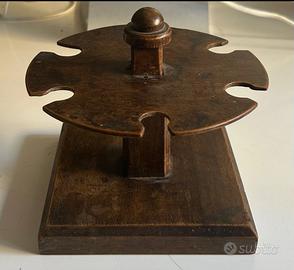 Portatimbri da scrivania in legno vintage