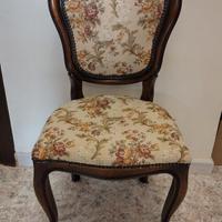 sedia in legno stile Luigi XV 