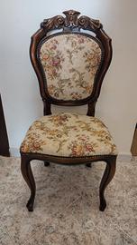 sedia in legno stile Luigi XV 