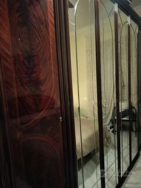  armadio letto e comò in piuma di mogano 