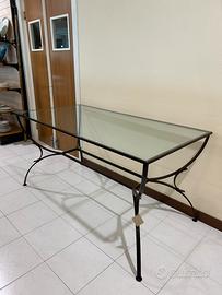 Tavolo in vetro e ferro Artelux