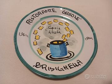 Piatto ricordo ristorante Gigiolè anno 1984