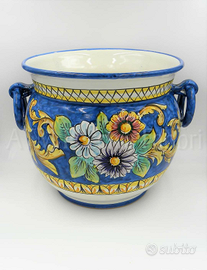 Cachepot in ceramica vietrese maiolicato a mano