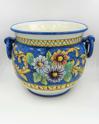 Cachepot in ceramica vietrese maiolicato a mano