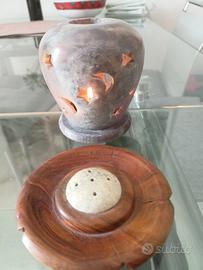 Bruciaincenso Porta incenso e Portalumino candela