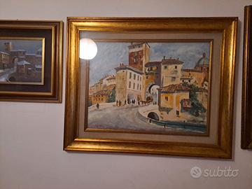 quadri dipinti olio vecchia milano 