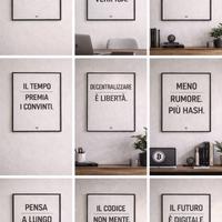 Set 9 stampe Bitcoin – Design minimal