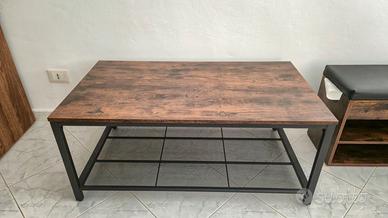 Set stile industriale Vasagle (tavolino + scarpier