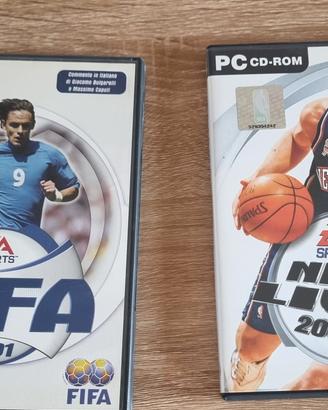 Videogiochi Fifa 2001 e Mba 2003