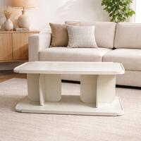 Tavolino di design in legno laccato bianco anni 70