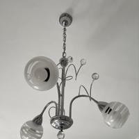 Lampadario in vetro più 2 lumetti uguali moderno