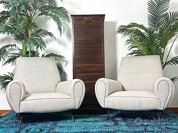 Coppia di Poltrone Vintage Gigi Radice By Minotti